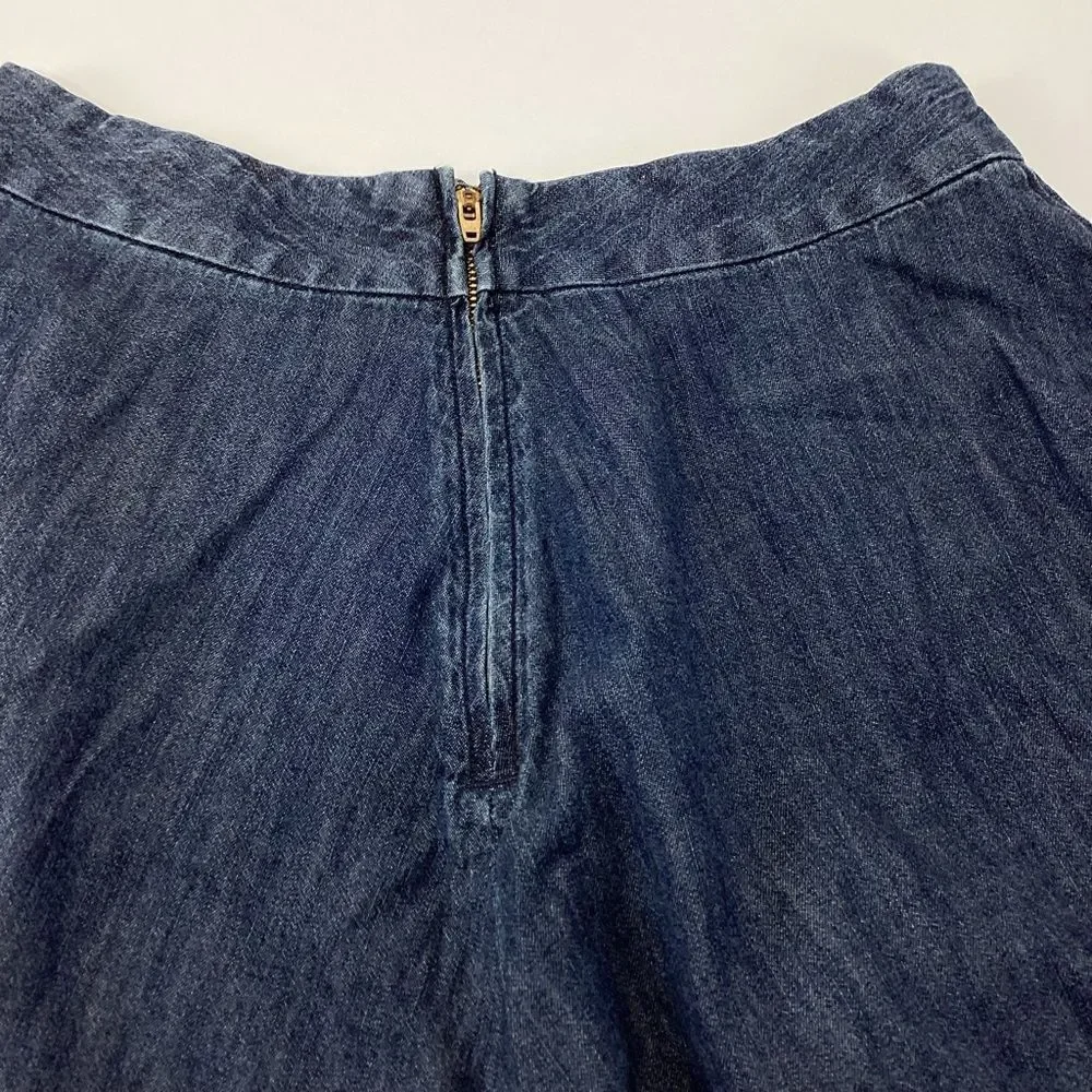 Levis Jean Mini Skater Skirt Flare Blue Denim Medium